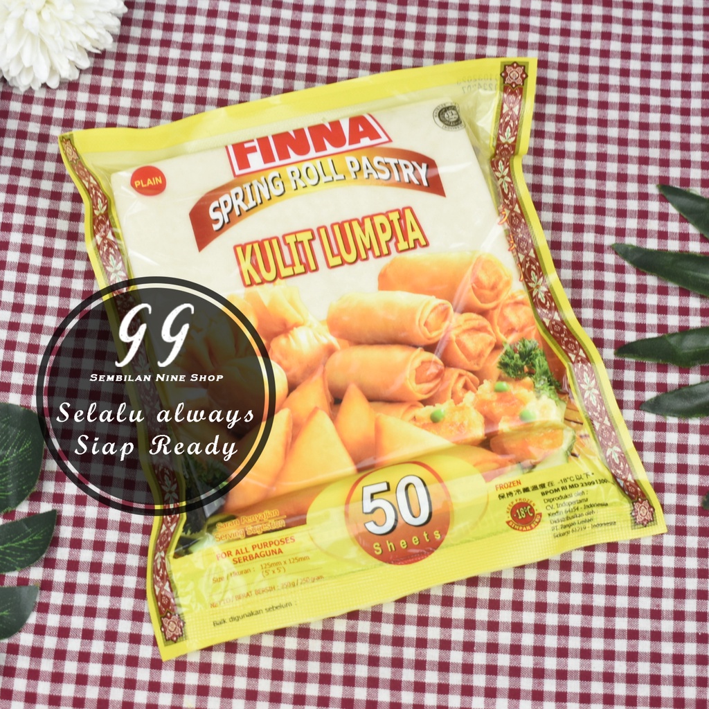 

FINNA Kulit LUMPIA SPRING ROLL Pastry 250 Gram 125mm x 125mm 50 Sheets