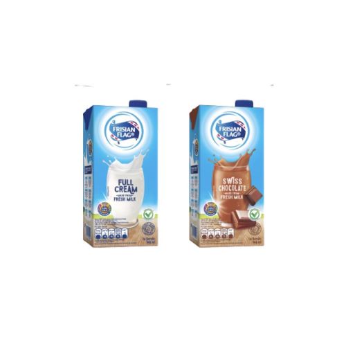 

Frisian Flag Family UHT Full Cream 946 ml + Frisian Flag Family UHT Swiss Chocolate 946ml