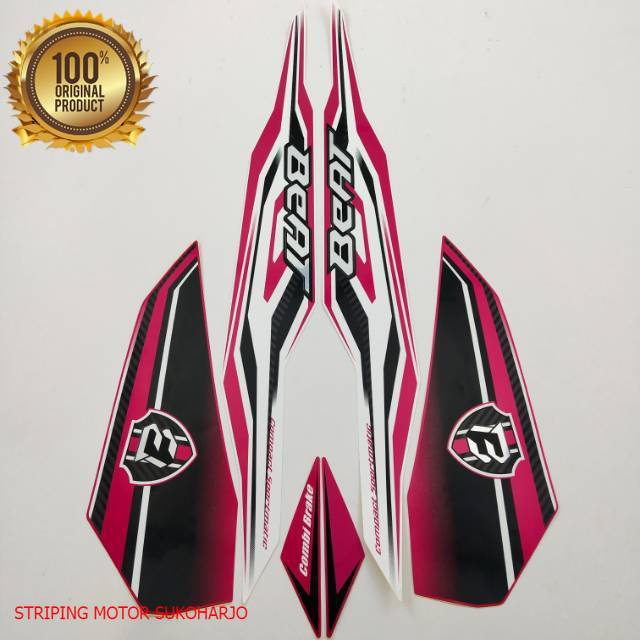 (ORI) striping honda beat fi esp 2018 2019 pink kualitas original