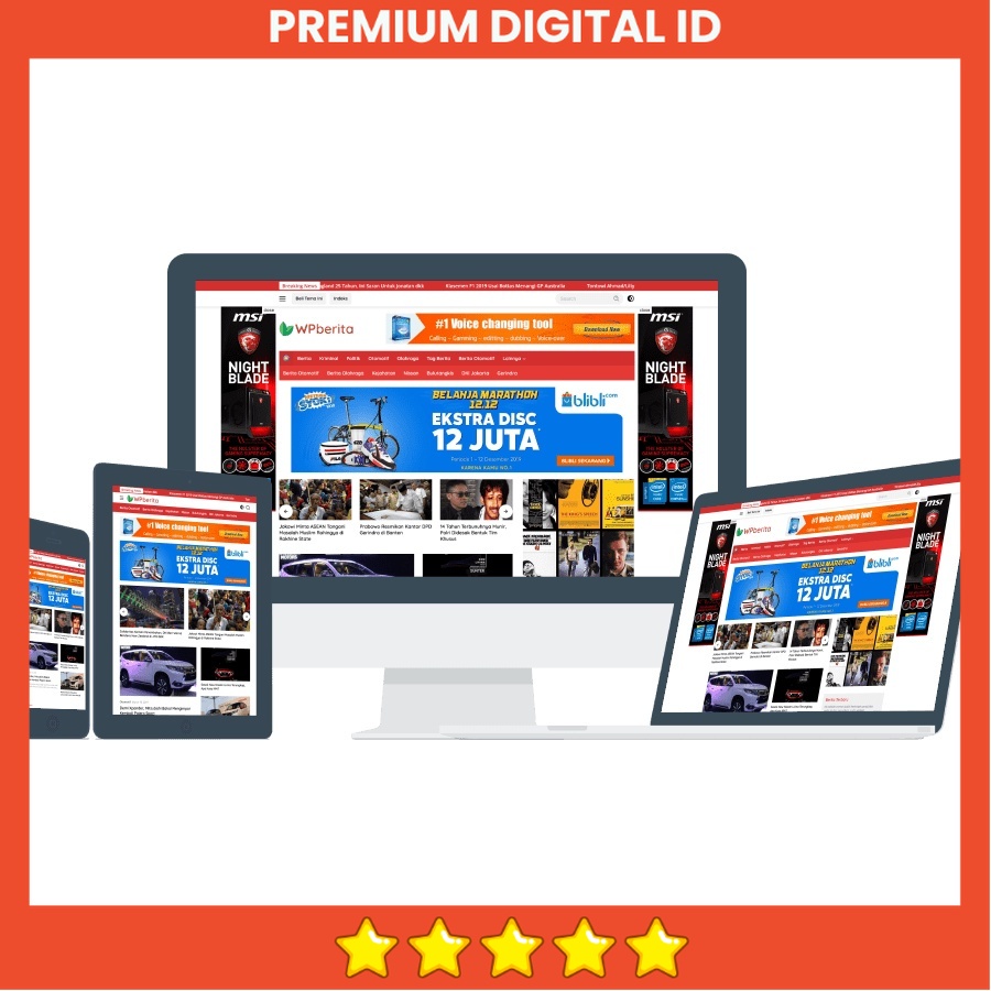 Theme WordPress WPberita License Original Lifetime