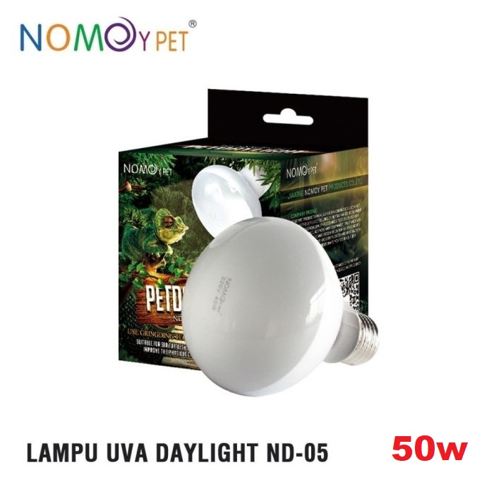 50w UVA Daylight Lampu Pemanas Penghangat Pengering Ruangan Kandang Incubator Baby Reptil Iguana Tor