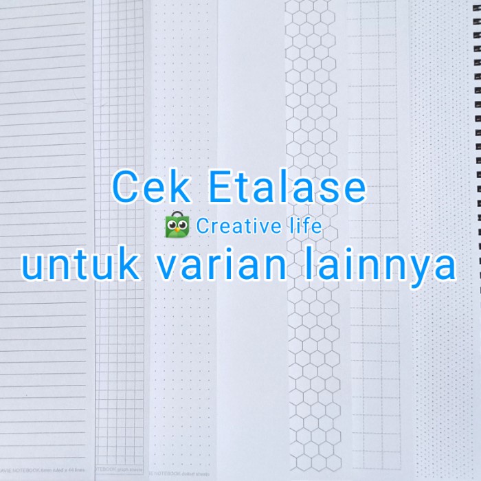 

Notebook / Sketch book Spiral DOT Grid / GRAPH A4 | Buku tulis - Blank