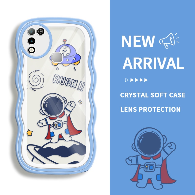 Case for Infinix Hot 11 Play Hot 10 Play Hot 11 Hot 11s NFC Hot 12 Play Hot 12 Hot 12i Hot 10 Hot 11s  Astronot di Planet Kartun Anime Soft Silicone Camera Protection Casing hp
