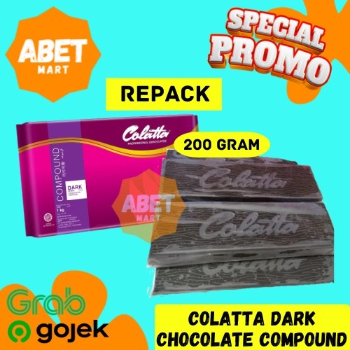

Coklat Colatta Dark Compound 200 Gr 1 Kg - Blok Hitam Batang 200gr 1kg
