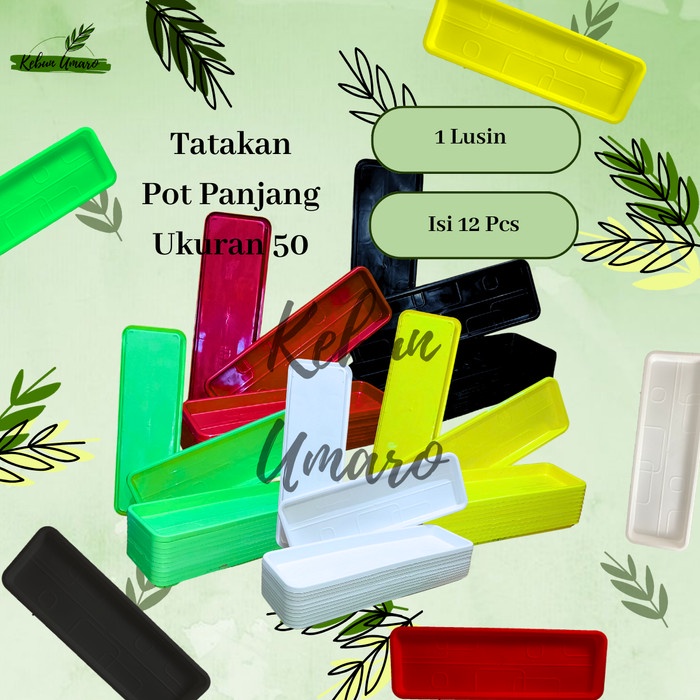 GROSIR 1 Lusin Tatakan Pot Panjang 50 / Alas Pot Panjang / Pot Tanaman / Pot Bunga / Pot Plastik / K