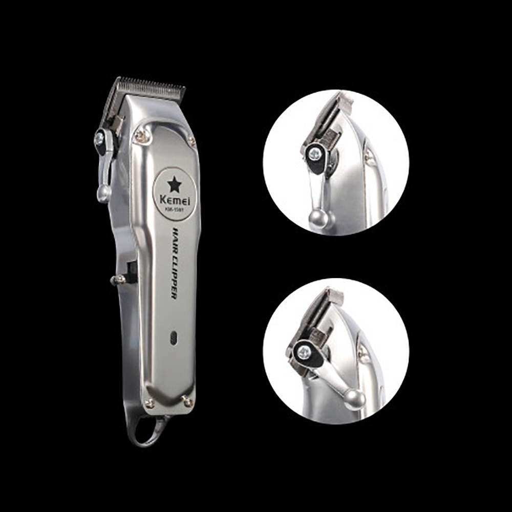 Kemei KM-1997 Mesin Alat Cukur Rambut Cas Elektrik Full Metal Kemei 1997