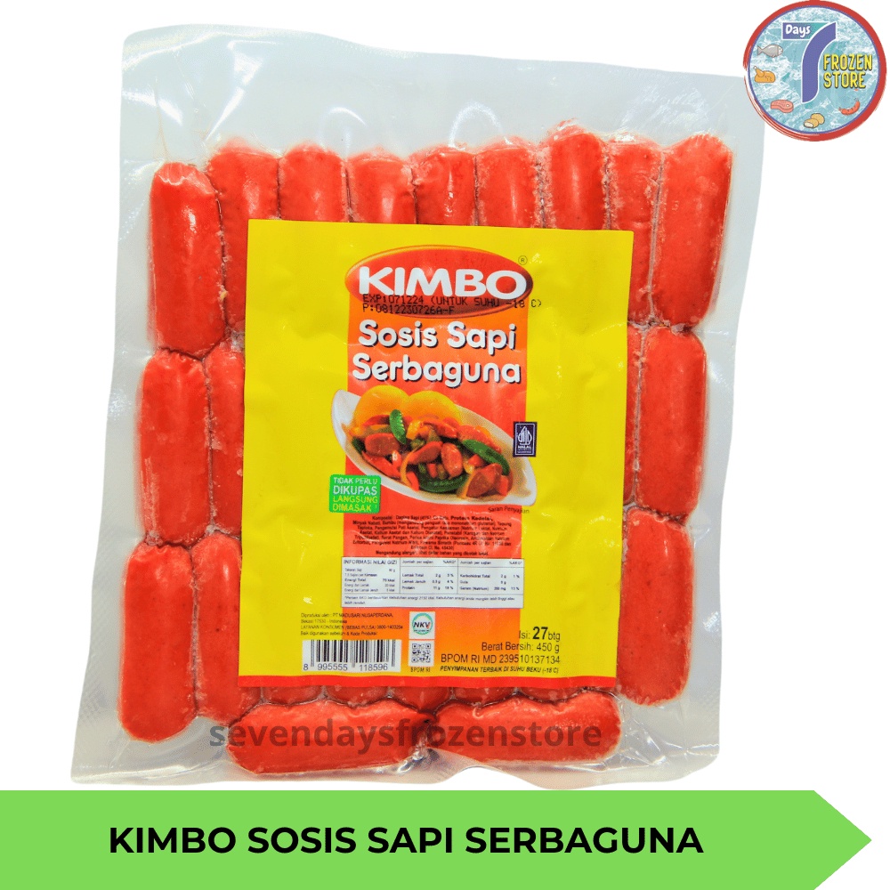 

Kimbo Sosis Sapi Serbaguna Cocktail 450 gr