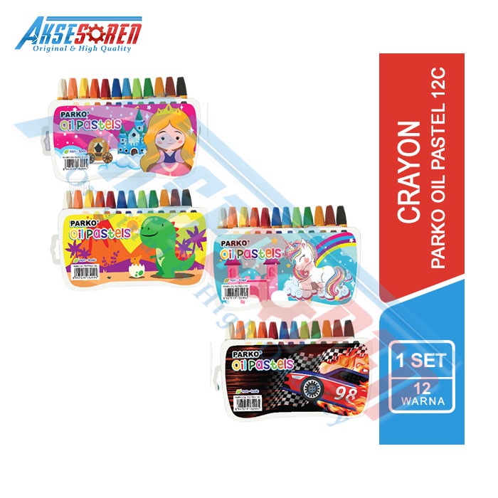 

Aksesoren Oil Pastel Parko / Crayon 1 Pak / Krayon 12 Warna / Alat Mewarnai Anak