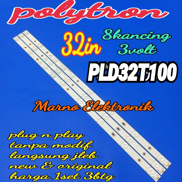 BL BACKLIGHT LED TV POLYTRON 32 INC PLD32T100 PLD 32T100 8K 3V PART TOOL ELECTRO