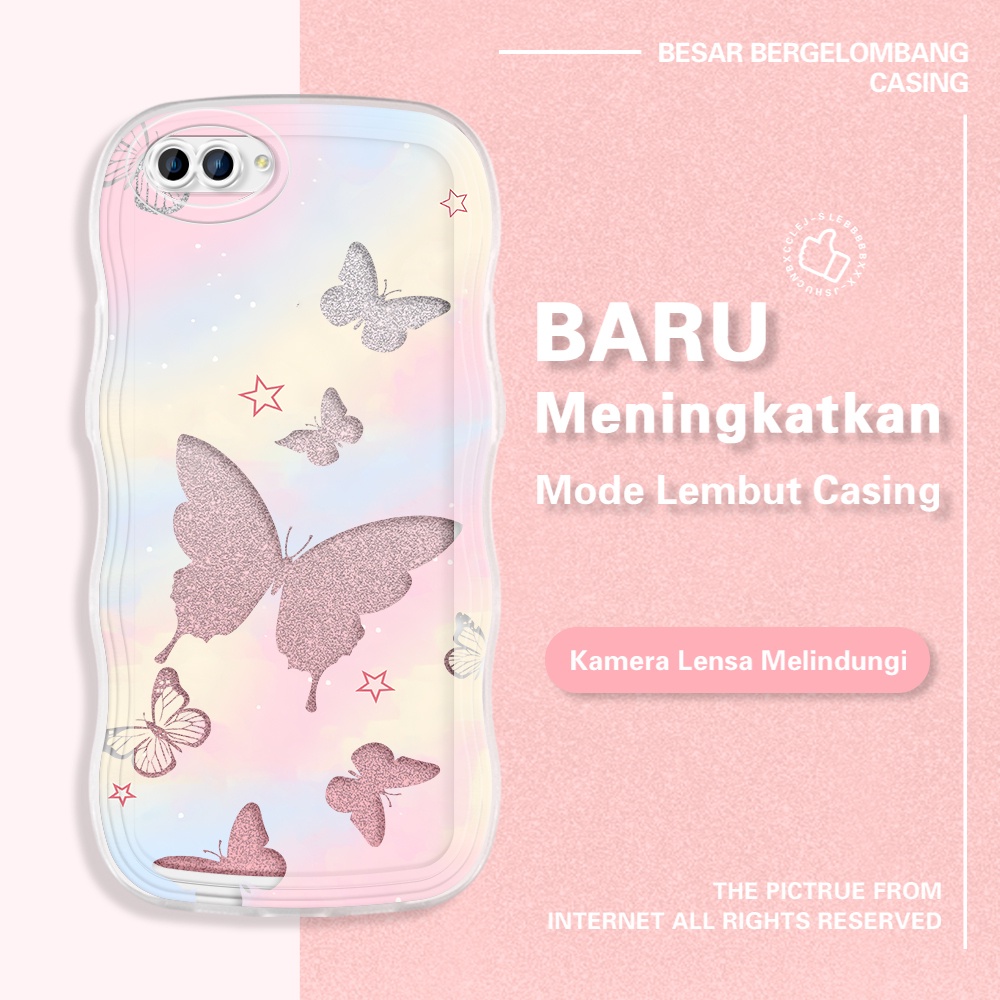 OPPO A3S A12E  Untuk Casing Glitter Bergelombang Softcase Phone Cassing Sofcase Tahan Guncangan Hand