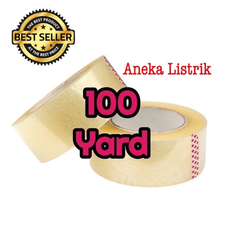 

(FLASH SALE) LAKBAN BENING 100YARD ISOLASI SELOTIP CLEAR TAPE 45MM DAYA LENGKET KUAT LAKBAN COKLAT FRAGILE SHOPEE - ISOLASI BENING