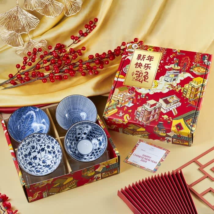 CNY Japanese Gift Box 4 Bowls | Hampers Mangkuk Imlek