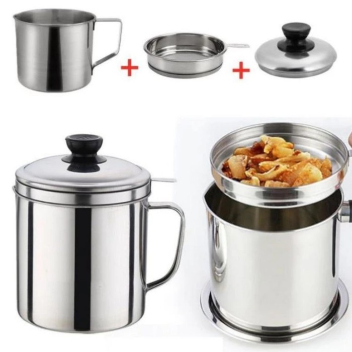 tempat saringan minyak goreng stainless/saringan minyak