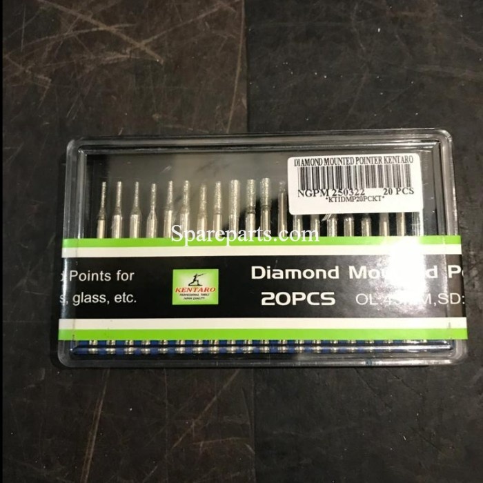diamond mounted pointer kentaro/mata bor cun ukir grafir 20pcs