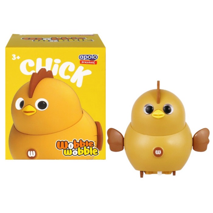 Diskon Apolo Wobble-Wobble Pre-School Mainan Cute Hewan Anak Ayam Lucu Gemas - AYAM COKLAT