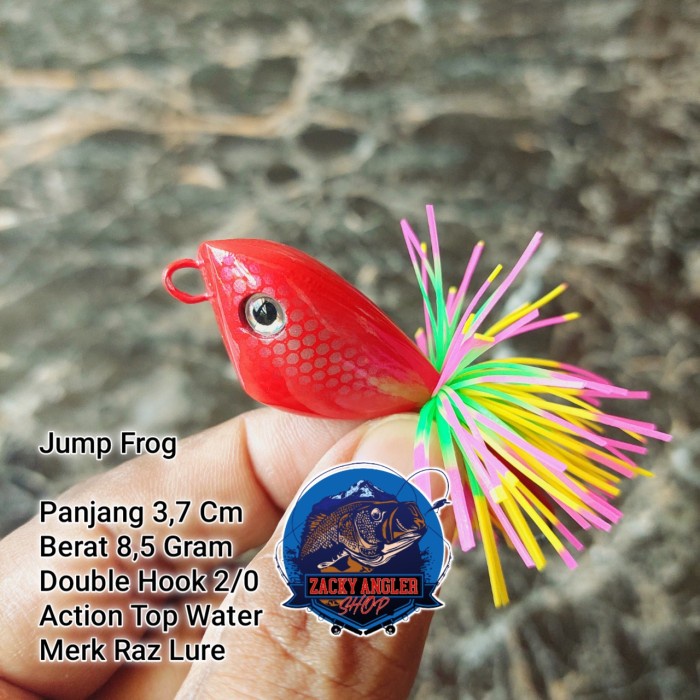 Jump Frog TRIANGLE 3,7 Cm Raz Lure Umpan Casting Gabus - Merah