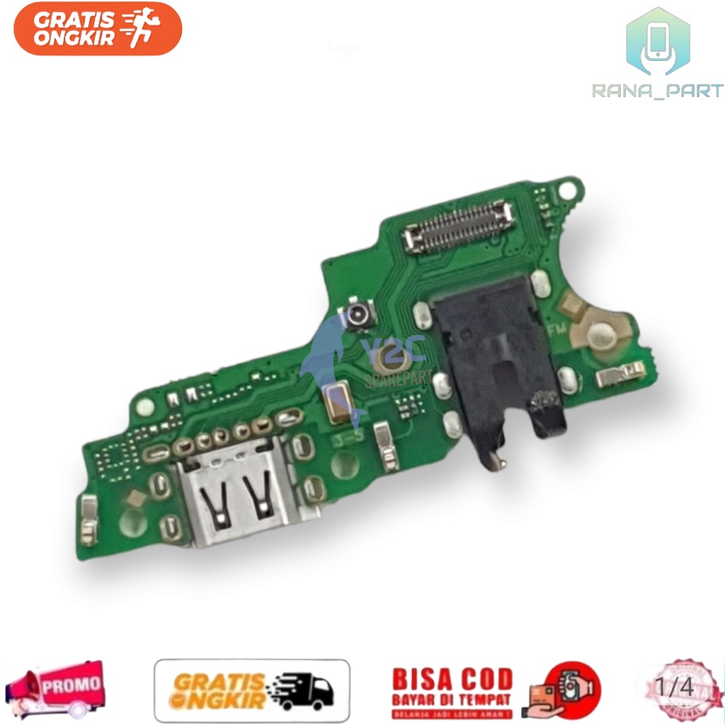 OPPO A31 2020 + MIC | Papan Konektor Charger - Flexi Fleksibel Connector Carger Casan Cas Tc Chargin