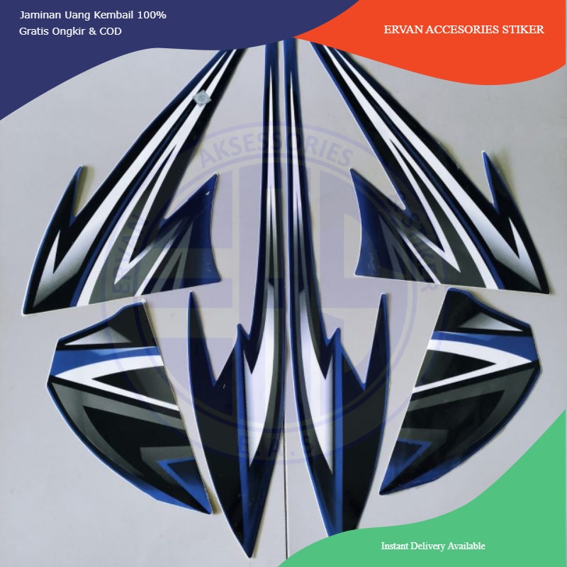 Striping Honda Tiger 2004 2005 biru stiker motor berkualitas