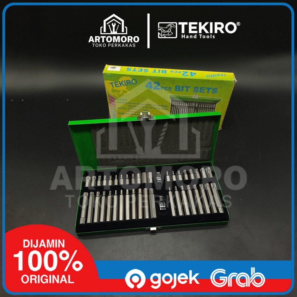 Bit Sets 42pcs Tekiro (TE-4421) Mata Sok Hex Spline
