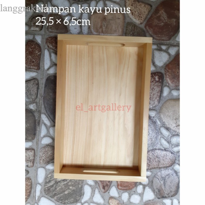 

terlaris Nampan Kayu / Baki Kayu Pinus Ukuran 25 X 16 cm