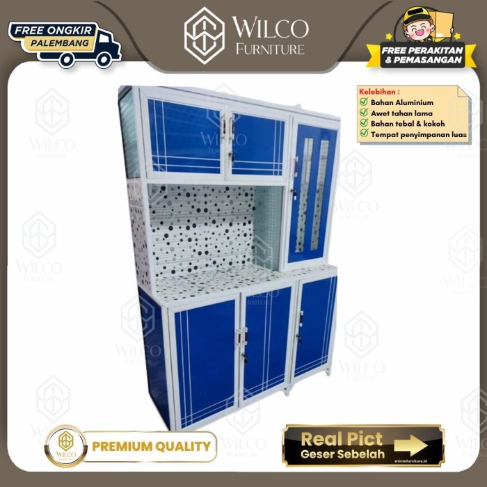 Rak Dapur Aluminium / Lemari Dapur Minimalis / Rak Piring Murah PLG