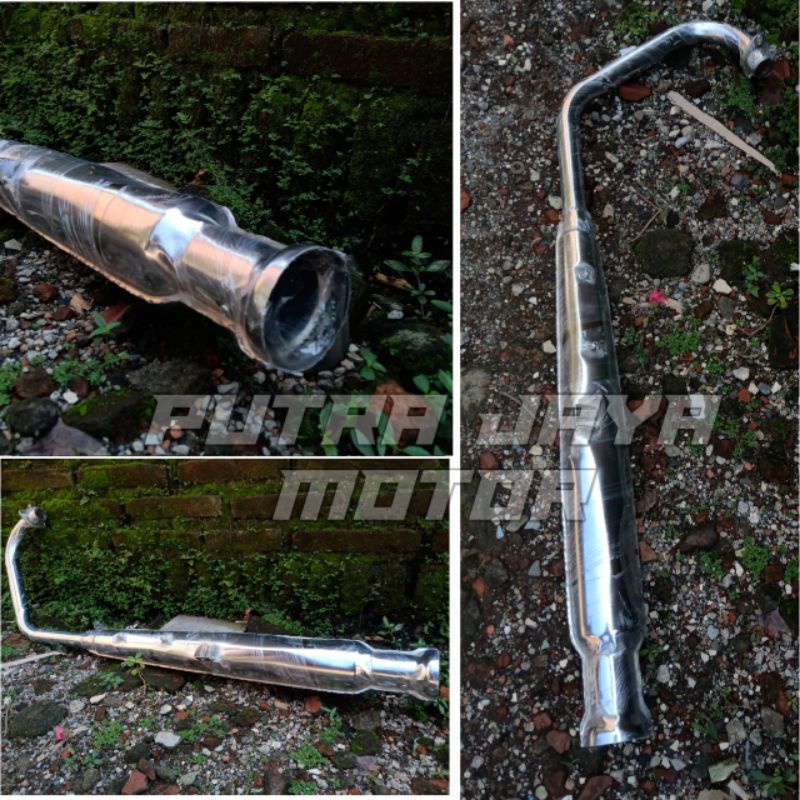 Knalpot Corbi Plor Leher Standar Stenlis Knalpot CB 125 CB 100 Sudah Bedel Plor Klokor