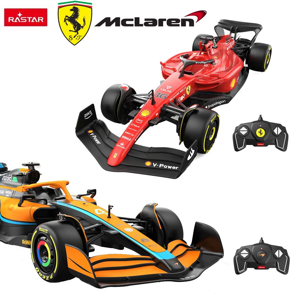 Rastar Mobil RC F1-75 F1 2023 16 Leclerc MCU MCL36 4 Norris 1:18 Mobil Remote Control Mainan untuk D