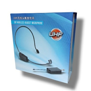 Microphone mic mik UHF WIRELESS headset jepit telinga
