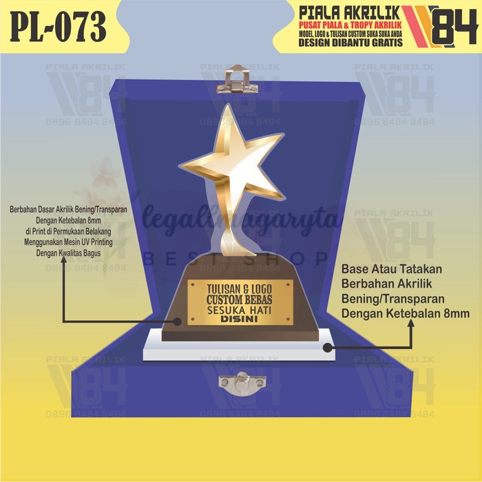 PLAKAT, PLAKAT AKRILIK, PLAKAT CUSTOM, PLAKAT ACRYLIC, VANDEL PL-073 - UKURAN 15X10, TANPA BOX