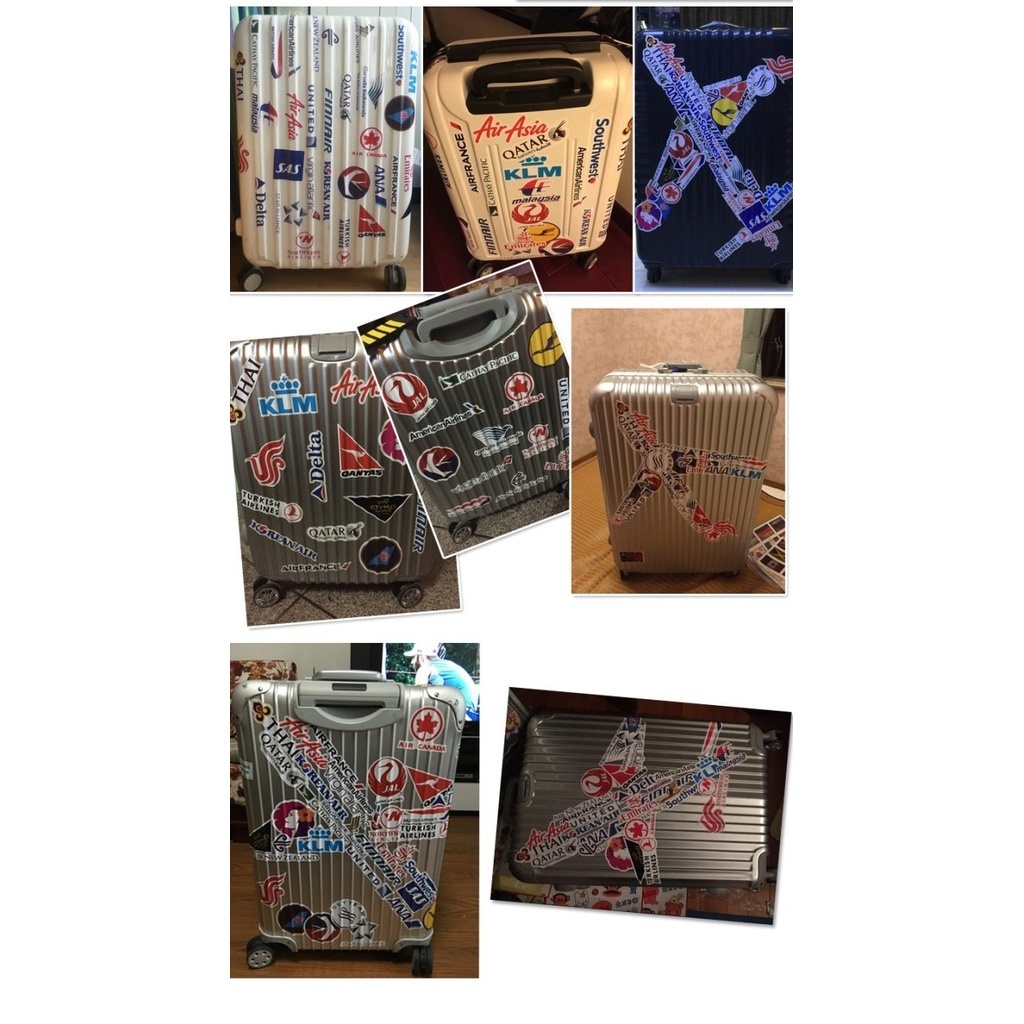 

stiker/sticker maskapai airlines, stiker koper/travel/laptop, 50 pcs