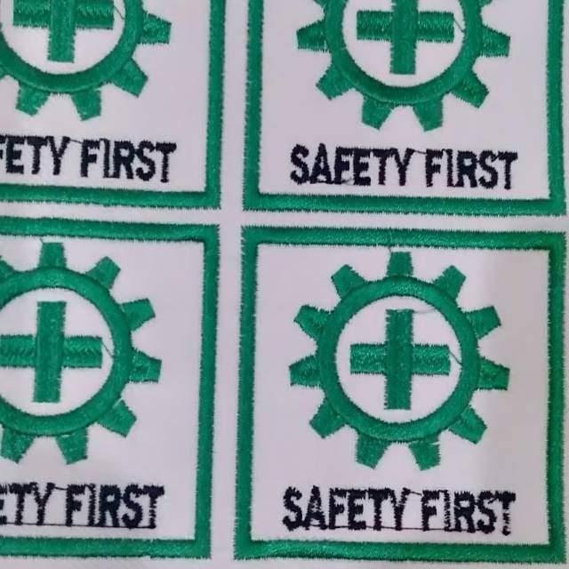 Bordir Badge Safety First | Logo K3 Safety First