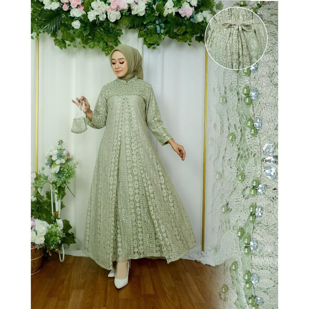 Gamis modern hijab Gamis pesta pernikahan Gamis outher pesta pernikahan - kebaya modern