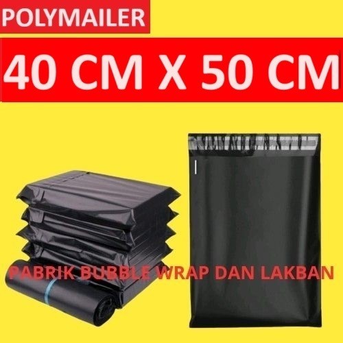Polymailer Hitam 40x50 / Plastik Packing Hitam 40x50 -