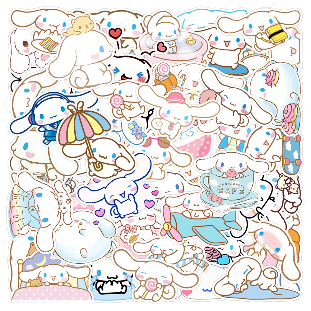 

10/30/50PCS Cute Cinnamoroll Stickers Cartoon Decoration Toy DIY Phone Luggage Fridge Skateboard Kawaii Sanrio Sticker Kid Gift