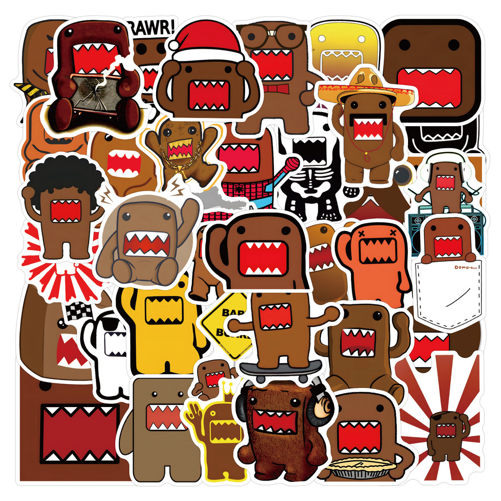 

10/50PCS Funny Domo Kun Stickers Domo JDM Style graffiti Stickers for DIY Luggage Laptop phone Cup Skateboard Bicycle Stickers