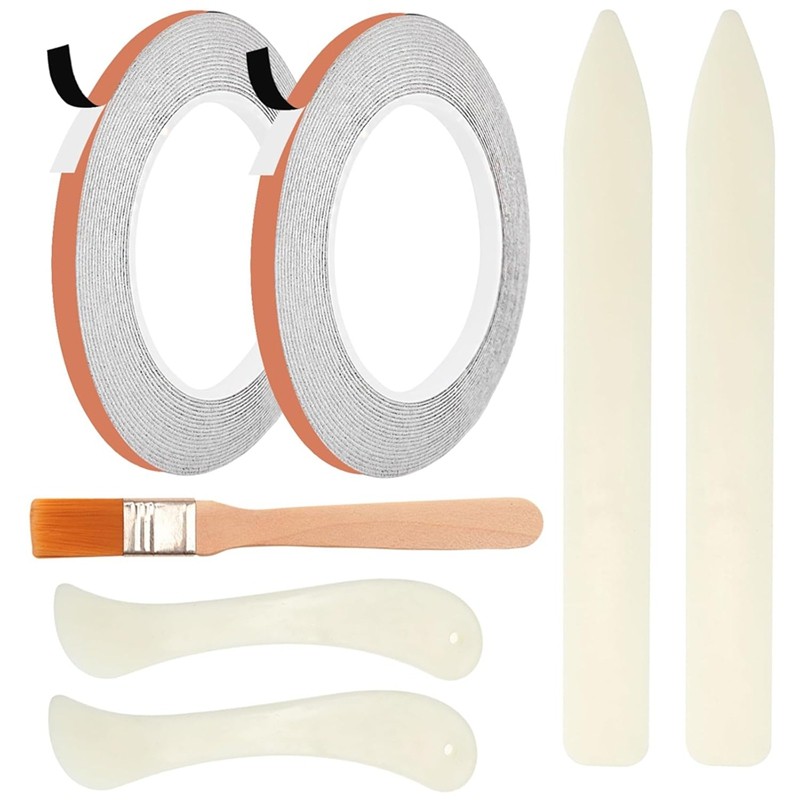 

7/32 Inch Width Copper Foil Tape For Stained Glass Making And DIY Crafts, With 2 Rolls 36 Yards Tapes,4 Plastic Scrapers