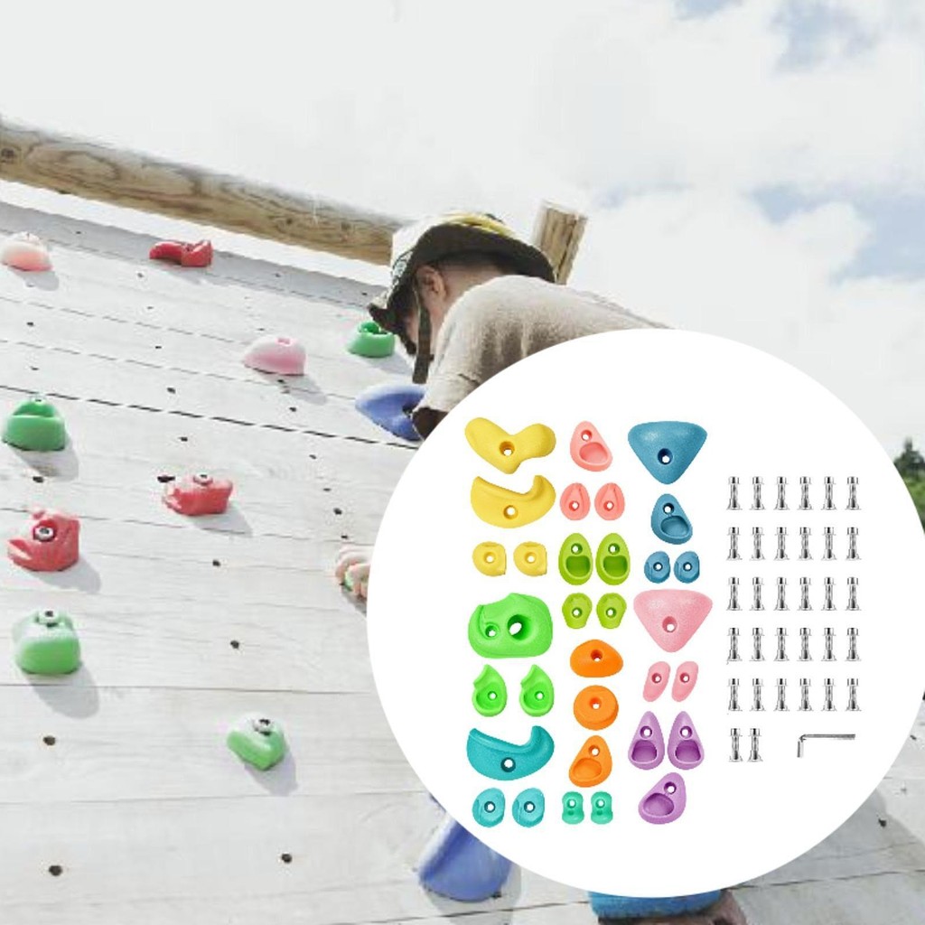32 Pieces Rock Climbing Holds Climbing Rocks for Children Outdoor Climbing
