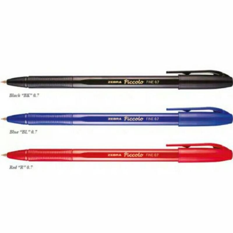 

(ISI 12 PULPEN) ZEBRA PICCOLO 0.7MM PULPEN BLACK BLUE RED SEMI GEL