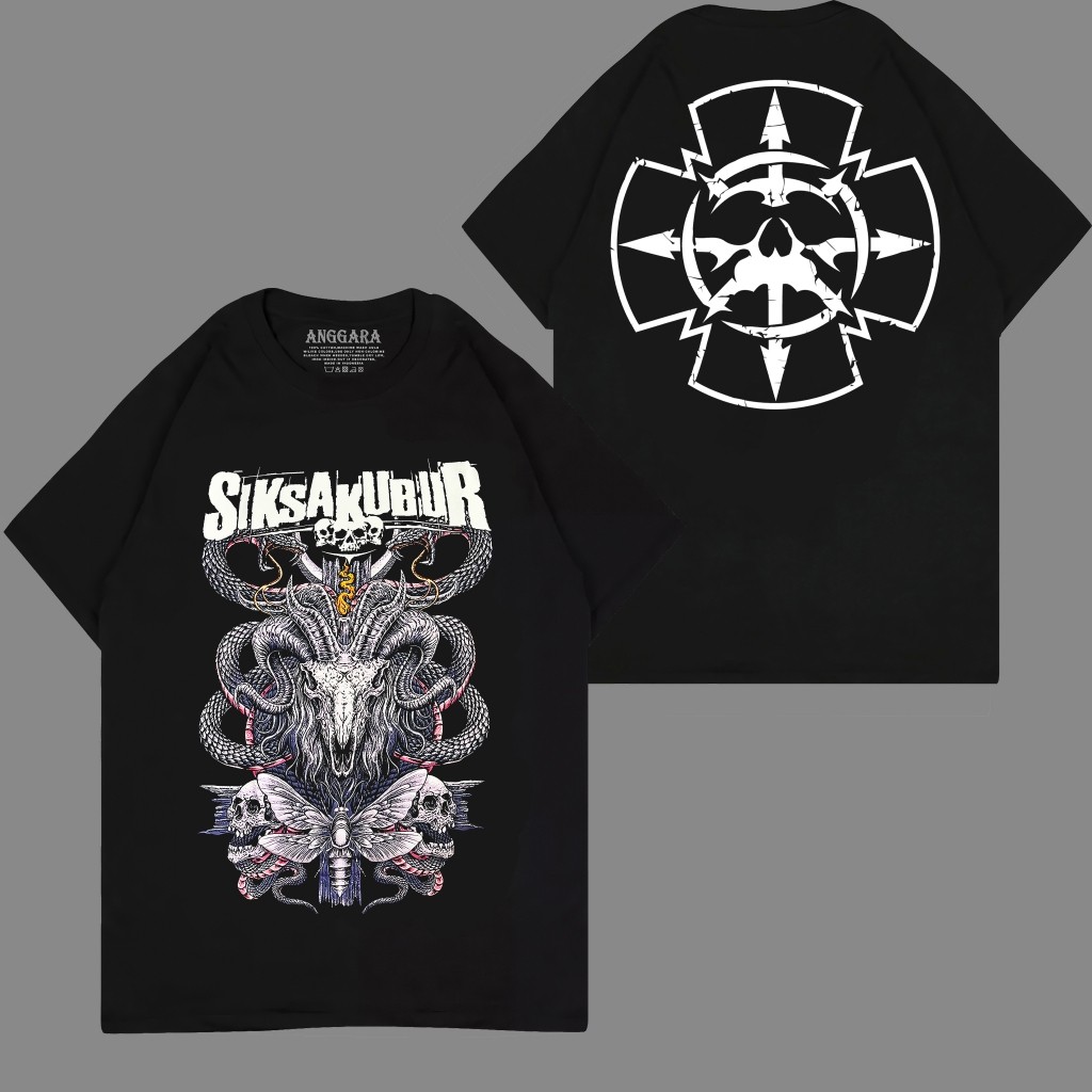 SIKSA KUBUR - SNAKE GOAT LOGO / KAOS BAND SIKSA KUBUR / KAOS BAND PUNK METAL DEATH CORE
