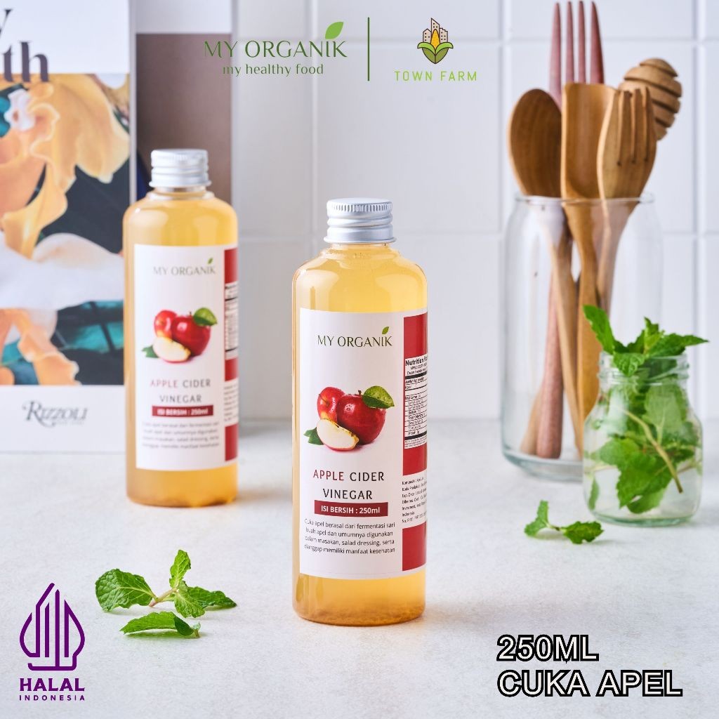 

My Organik Apple Cider Vinegar With Mother Cuka Apel Original Organik 250 ML Cuka Sari Apel Murni