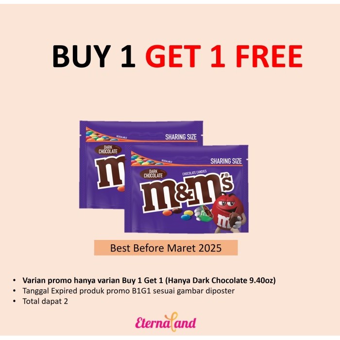 

READY STOCK!!! M&M Chocolate Sharing Size - cokelat m&m aneka rasa