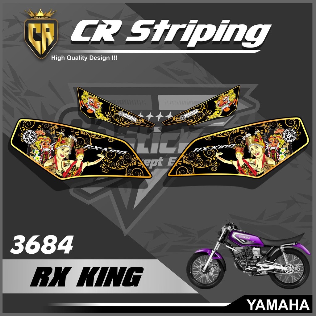 Striping Variasi List Yamaha RX King Desain Barong Bali  - Striping Rx King Semi Semi Full |CODE A36