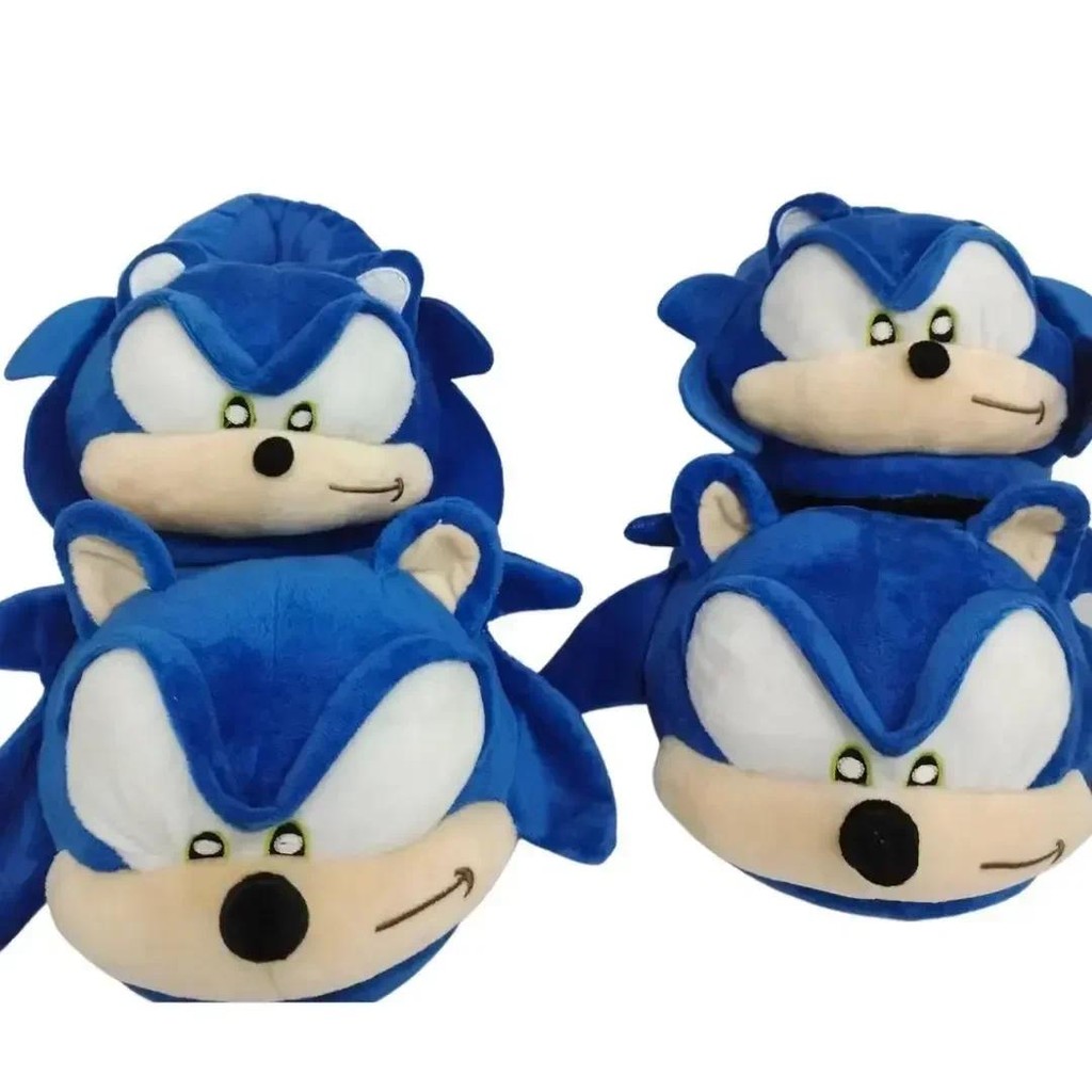 Sonic Slippers Plush Cotton Slippers Cartoon Sonic The Hedgehog Peripherals Fashion Casual Home Plus