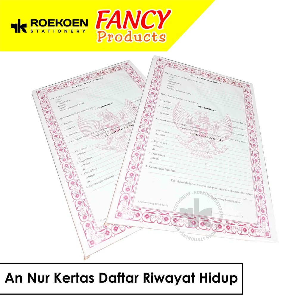 

An Nur Kertas Daftar Riwayat Hidup (Bendel Isi 10 Lembar)