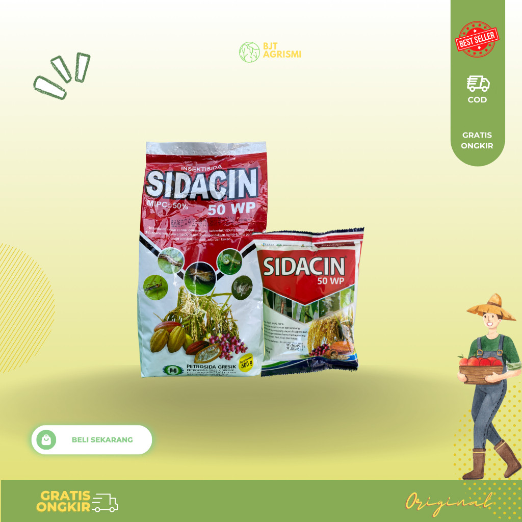 SIDACIN 50wp 100gr 500gr RACUN HAMA INSEKTISIDA mipcin