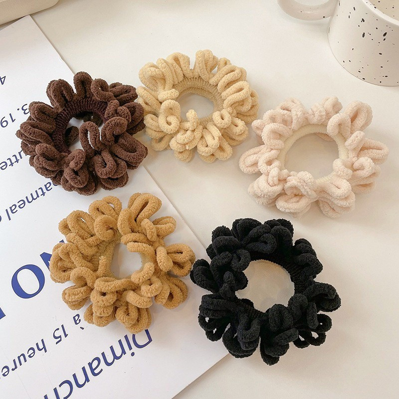 Ikat Rambut Gurita Keriting Ikat Rambut Halus Scrunchie Fashion