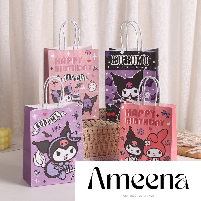 

Satuan - Paperbag Kuromi Ultah Gift Packaging Birthday motif Kuromi