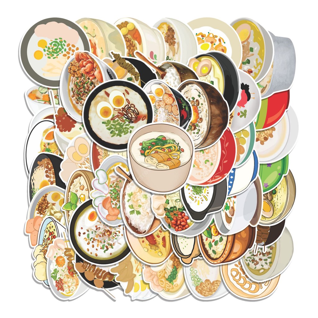 

COD 50 Pcs Stiker BUBUR AYAM CARTOON Lucu Anti Air Untuk Dekorasi Notebook Sepeda Skateboard Handphone