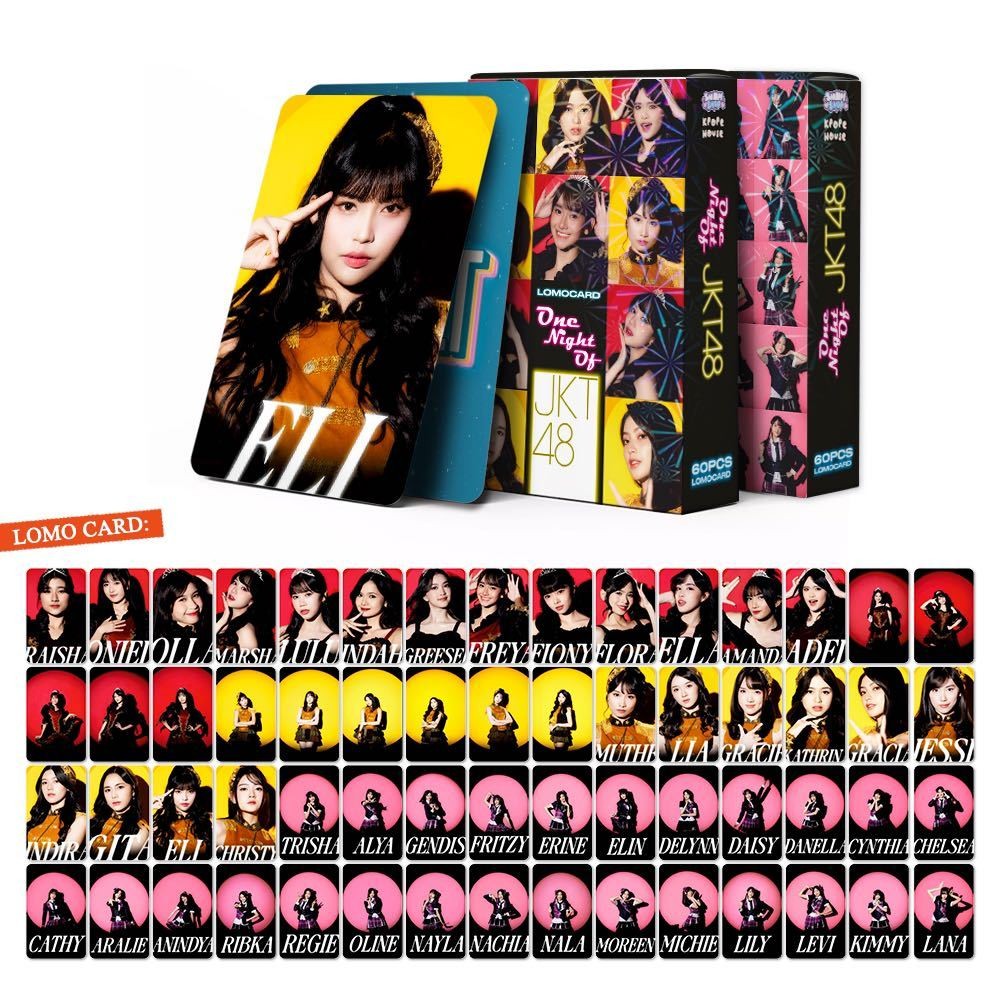 [60Pcs] Pack Photocard Jkt48 One Night Photo Card Lomocard Lomo Wota Wotagei Jkt 48 Oshi Foto Idol A