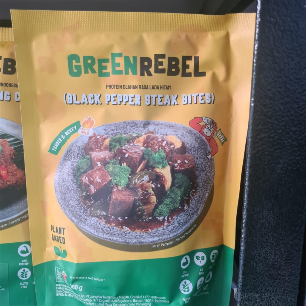

Green Rebel Black Pepper Steak Bites 200g ( Vegetarian Plant Based Meat / Daging Vegetarian )